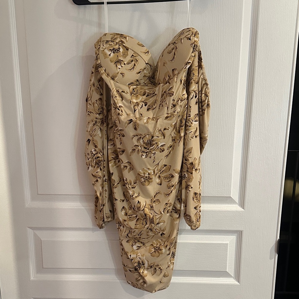 Floral Beige Dress